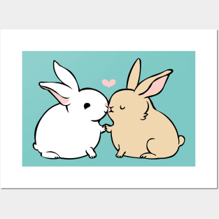 Bunny Kisses Posters and Art